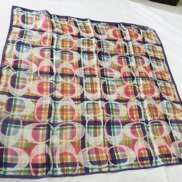 Coach Accessories - COACH Daisy Signature Madras Silk Scarf